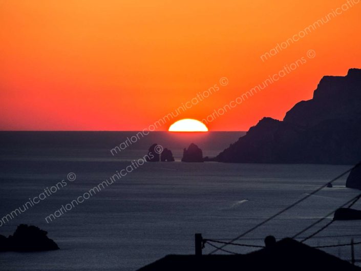 red sunset landscape in amalfi coast marlon losurdo photographer