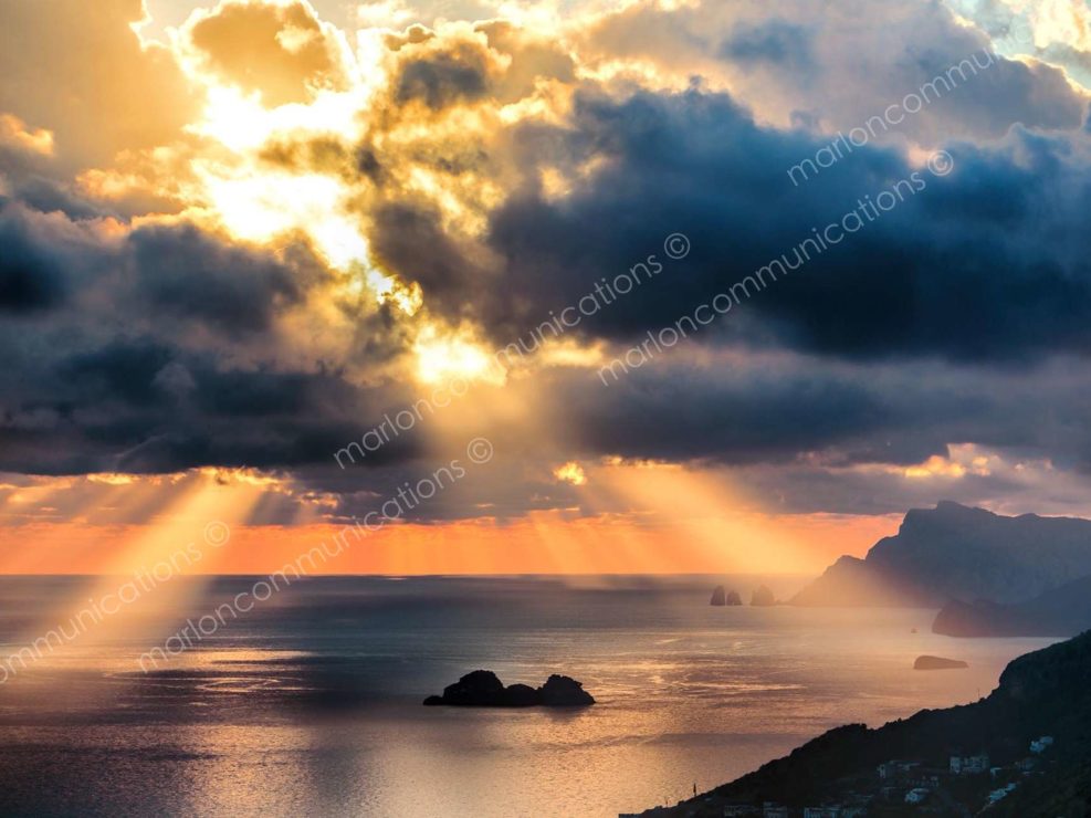 sunset landscape in amalfi coast marlon losurdo photographer